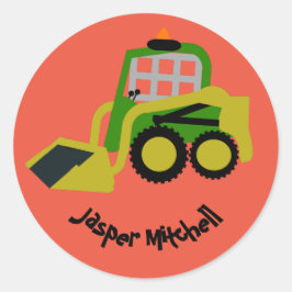 Adesivo Redondo Bobcat escavator