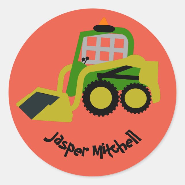 Adesivo Redondo Bobcat escavator (Frente)