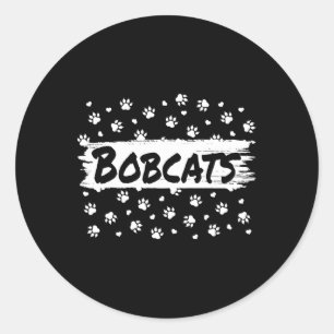 Adesivo Redondo Bobcats Mascot De Volta Ao Calor De Pegada Espirit