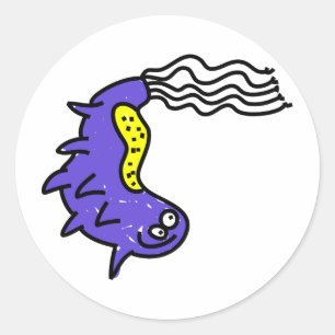 Adesivo Redondo Bobo Cartoon Germ