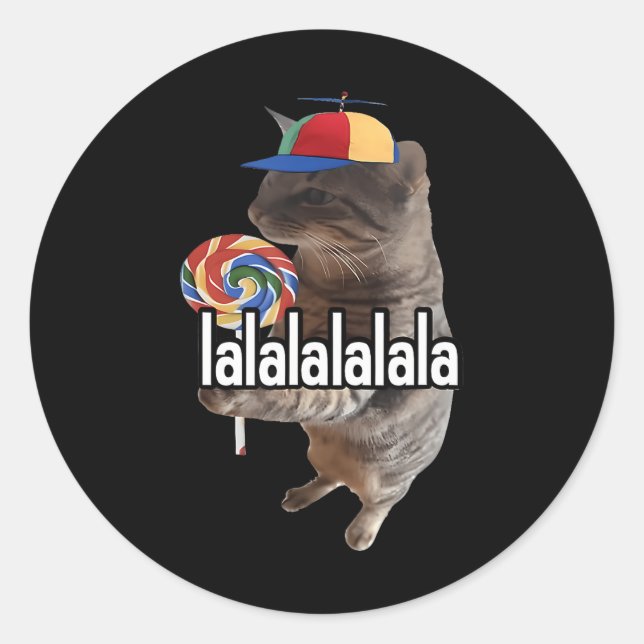 Adesivo Redondo Bobo Cat com Memória Lollipop (Frente)