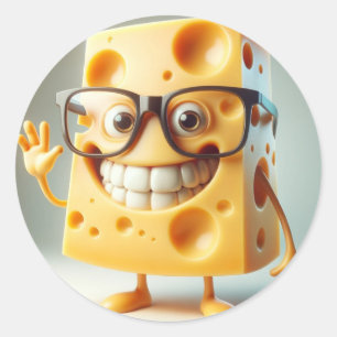 Adesivo Redondo Bobo Cheese Stickers