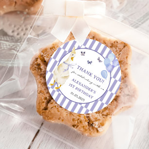 Adesivo Redondo Bobo Goose primeiro aniversario