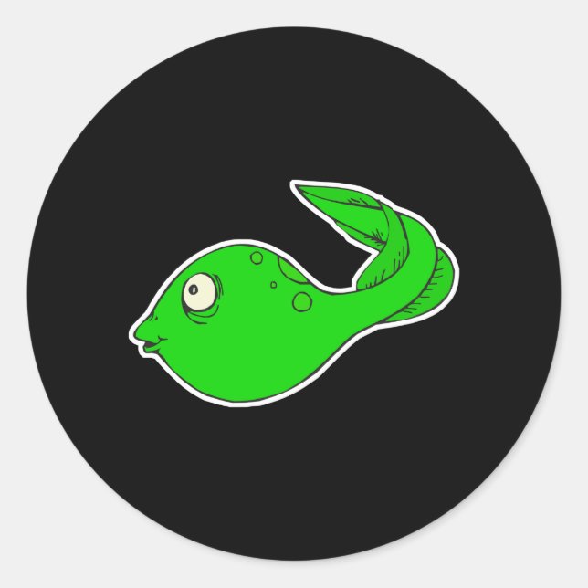 Adesivo Redondo bobo pequeno girino (Frente)