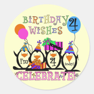 Adesivo Redondo Bobo Pinguins 4º t-shirts e presentes