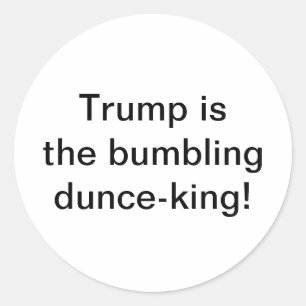 Adesivo Redondo bobo rei Trump Hankamer Artjunkhaus Diversão