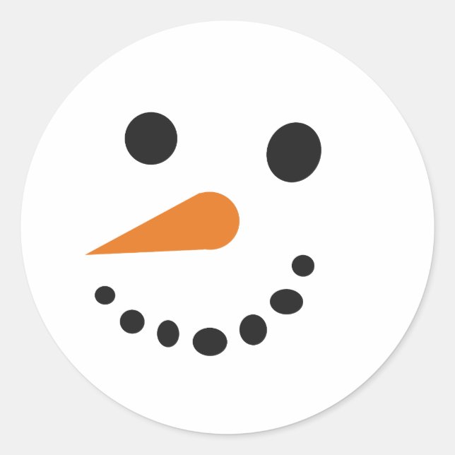 Adesivo Redondo Bobo Snowman Sticker (Frente)