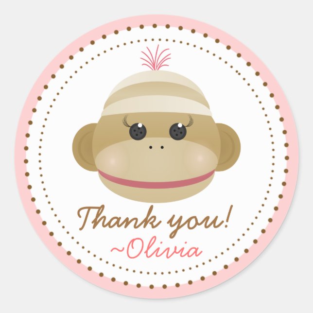 Adesivo Redondo Bobo Sock Mackey Girl Personalizado (Frente)