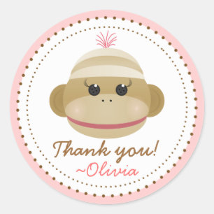 Adesivo Redondo Bobo Sock Mackey Girl Personalizado