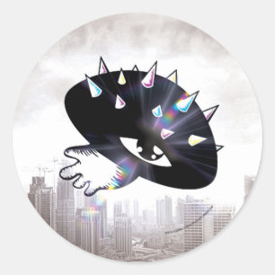 Adesivo Redondo Boca-cola de cogumelo