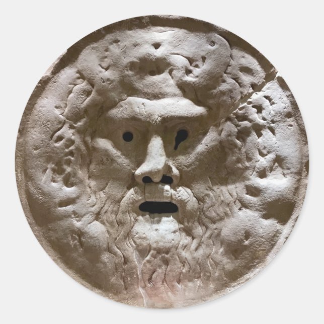 Adesivo Redondo Boca da Verdade (Frente)