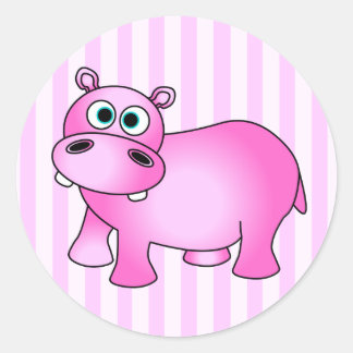 Adesivo Redondo Boca-rosa-branca-Hippo-Brisos-puncionados