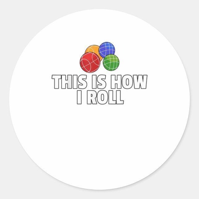 Adesivo Redondo Bocce Ball Gift Boliche italiana Bocci Pyer TSirt (Frente)