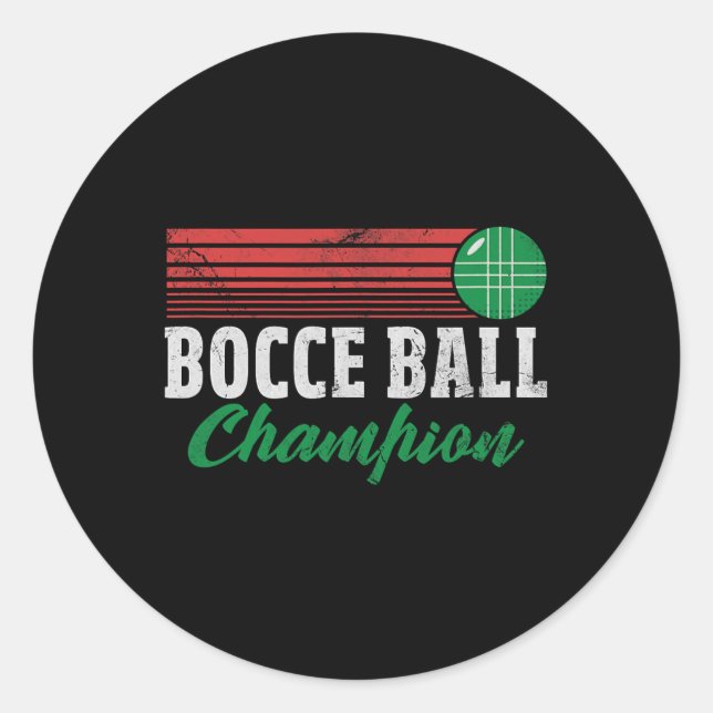 Adesivo Redondo Bocce Byll Champion Italian Bocci Player Champ Dis (Frente)