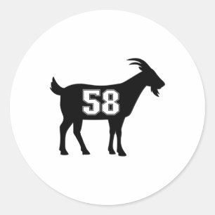 Adesivo Redondo Bode 58 C.a.b. Número Cinquenta e Oito Equipamento