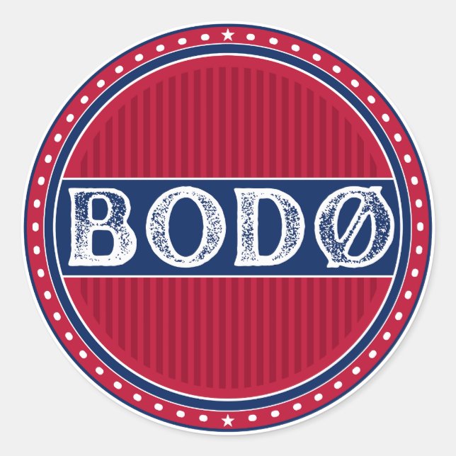 Adesivo Redondo Bodø City Pride Emblem – Norwegian Identity (Frente)