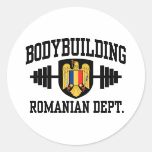 Adesivo Redondo Bodybuilding romeno