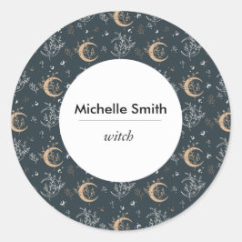 Adesivo Redondo Boêmia Mística Personalizada