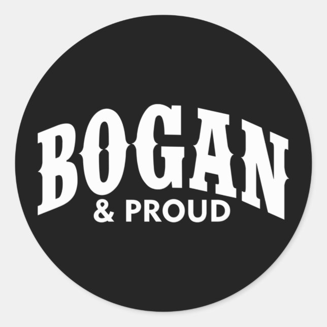 Adesivo Redondo Bogan e Orgulhoso (Frente)