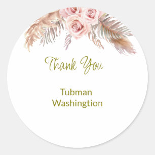 Adesivo Redondo Bohemian Wedding Favor Classic Round S