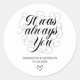 Adesivo Redondo Bohemian White Classic Era Sempre Você