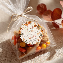 Adesivo Redondo Boho Apaixonado Agradeço em Aquarela Rústica