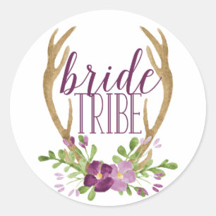 Adesivo Redondo Boho Bride Tribe Stickers