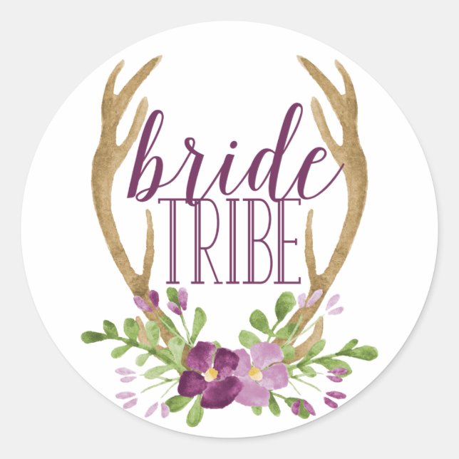 Adesivo Redondo Boho Bride Tribe Stickers (Frente)