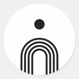 Adesivo Redondo Boho Celestial Sun