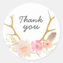 Boho Deer Antler Stickers