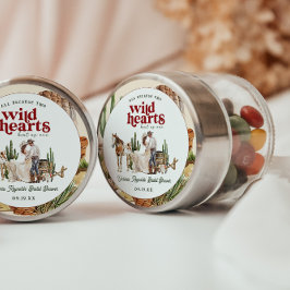 Adesivo Redondo Boho Deserto Ocidental | Chá de Bebê da Noiva