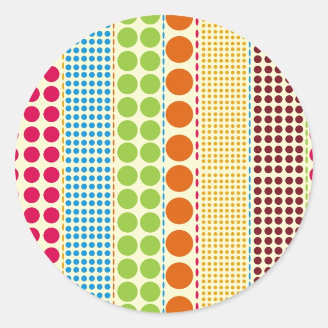 Adesivo Redondo Boho Dots Envelope Selo (Frente)