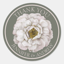 Boho Ecru Watercolor Floral Weding Favor