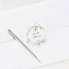 Adesivo Redondo Boho Eetal Jardim Verde Casamento Botânico