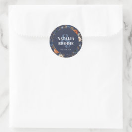 Adesivo Redondo Boho Floral Chamado Stickers