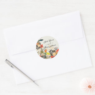 ADESIVO REDONDO BOHO FLORAL COLOUFUL