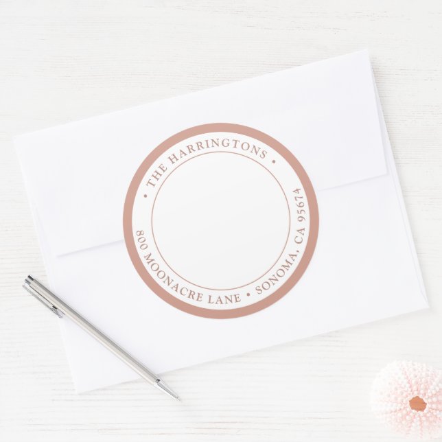 Adesivo Redondo Boho Floral Return Address Envelope Seals (Envelope)