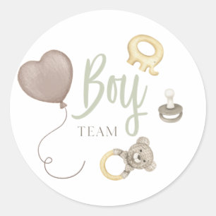 Adesivo Redondo Boho Gender Team Boy Reveer Stickers