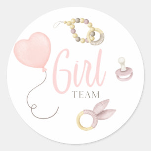 Adesivo Redondo Boho Gender Team Girl Reveks