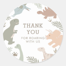 Boho Kids Dinossauro-Tema Aniversário Obrigado