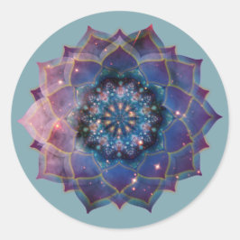 Adesivo Redondo Boho Nebula Bloom | Design Mandala