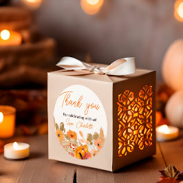 Adesivo Redondo Boho Quente chá de fraldas de queda de abóbora