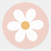 Boho rosa-margarida retrô