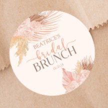 Boho Rosa Suave Floral Flores Chá de Noiva Brunch