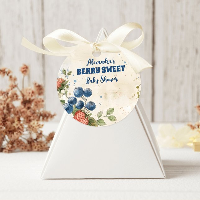 Adesivo Redondo Boho Strawberry Berry Sweet Chá de fraldas (Criador carregado)