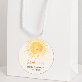 Adesivo Redondo Boho Sun Chá de fraldas Neutro por Gênero