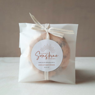 Adesivo Redondo Boho Sunshine Chá de fraldas