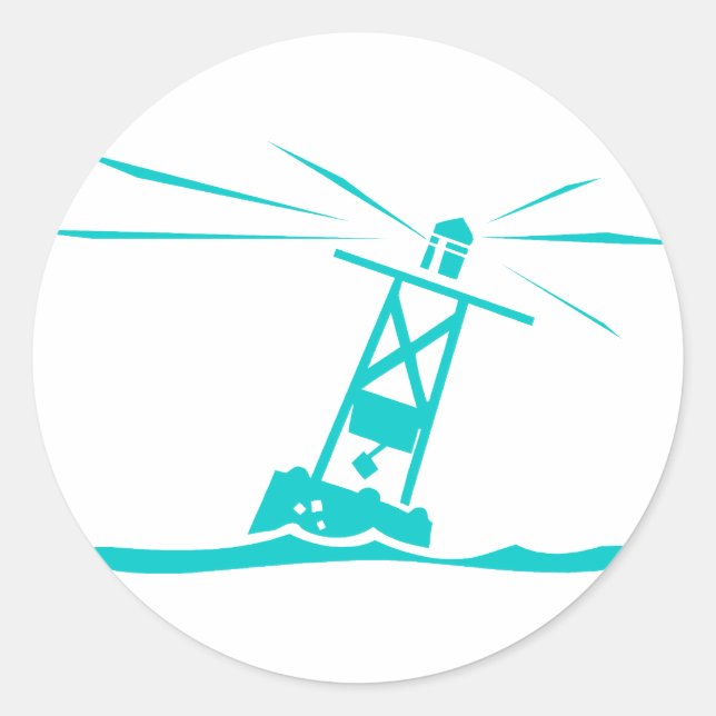 Adesivo Redondo Boia oceânica (Frente)