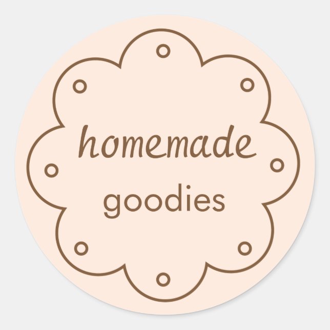 Adesivo Redondo Boias Caseiras com Círculo de Borda Escalado (Frente)