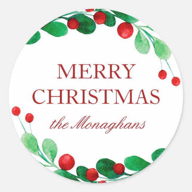 Adesivo Redondo Boias Frescas Personalizadas para Presentes de Nat (Frente)